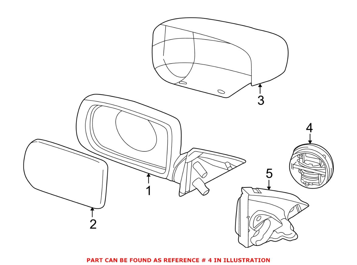 BMW Side Mirror Motor - Passenger Side (w/ Memory) 67138375458